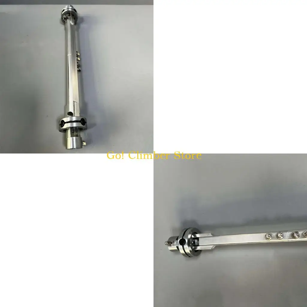 Q84C Metal Double Pedal Linking Rod for Practice Room Care and Rehearsal Work, Drive Linkage Part with Two End Clamps and Secure