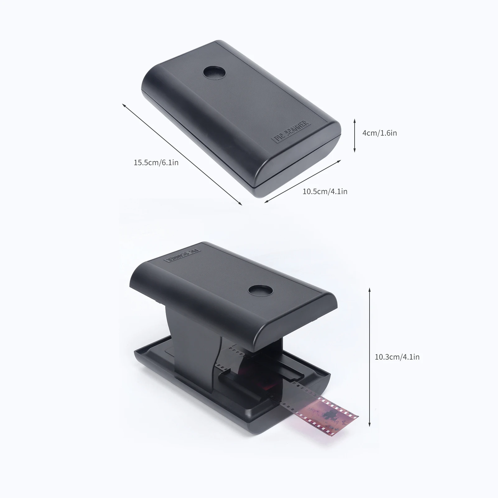 Mobile Film and Slide Scanner for 35mm/135mm Negatives and Slides with LED Backlight Free APP Foldable Novelty Scanner