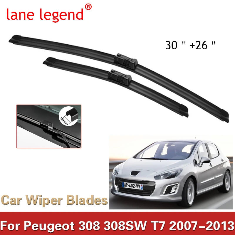 2Pcs Windshield Windscreen Wiper Blades For Peugeot 308 308SW T7 LHD Front Window 2007 2008 2009 2010 2011 2012 2013