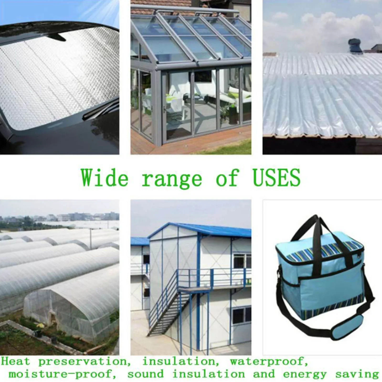 1 Roll Wall Thermal Insulation Multi-Function Reflective Film 5/10m PET Aluminum Foil Thermal Insulation Film Home Decoration