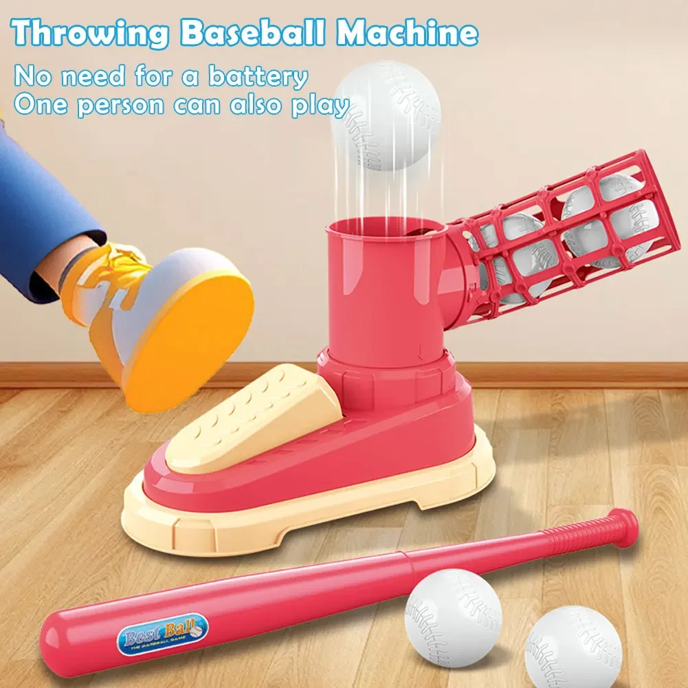 野球ボールのおもちゃ裏庭屋外スポーツおもちゃ調節可能な自動ピッチング野球マシンゲームセット誕生日子供男の子ギフト