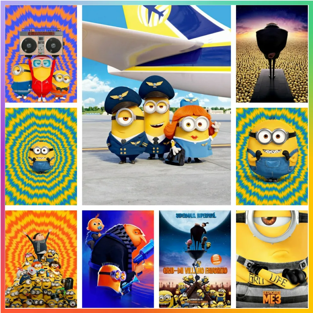 

Миньоны Милая мультяшная аниме алмазная живопись мозаика вышивка картины Рисование крестиком 5D DIY Искусство домашний декор Ручная работа дети