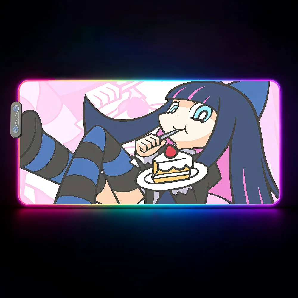 

Panty and Stocking with Garterbelt Mouse Pad Waterproof RGB LED Light Colorful Game Keyboard Non-slip Cover Desk-mat Surface