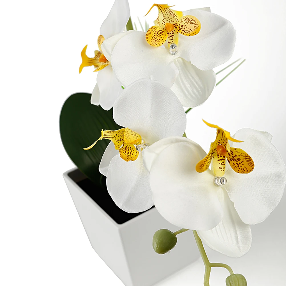 

Orchid Led Light Artificial Flower Lamp Operated Adjustable Iron Stems Soft Illumination Romantic