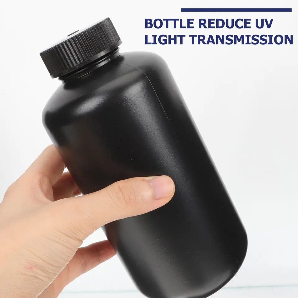 500ml Black Pe Plastic Lab Bottle With Cap Sealing Sample