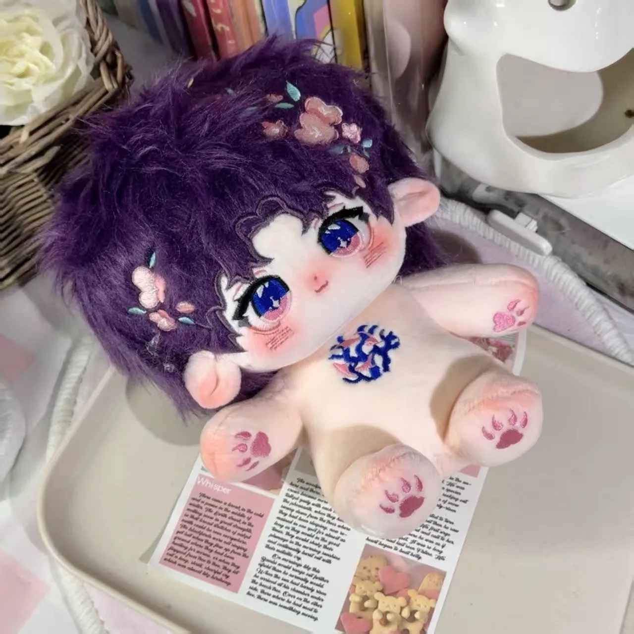 En stock 20 cm amour et espace profond Rafayel peluche poupée avec squelette oreiller ornement Anime Figure jeu jouet enfants cadeau Ca