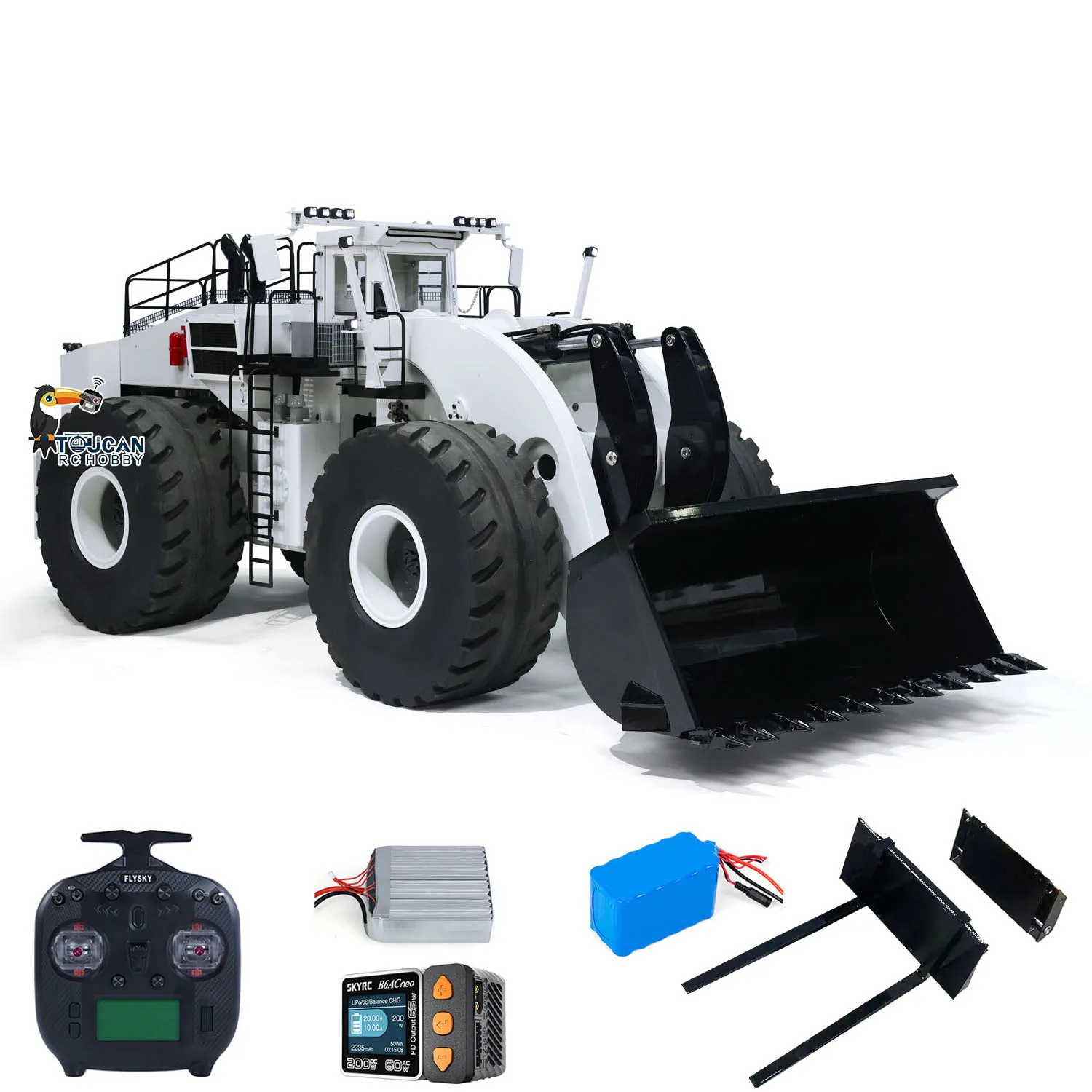 1:14 L2350 RTR Hydraulic RC Loader Heavy Duty Radio Control Construction Vehicle Earth Mover Light Sound Smoke Toys for Adult