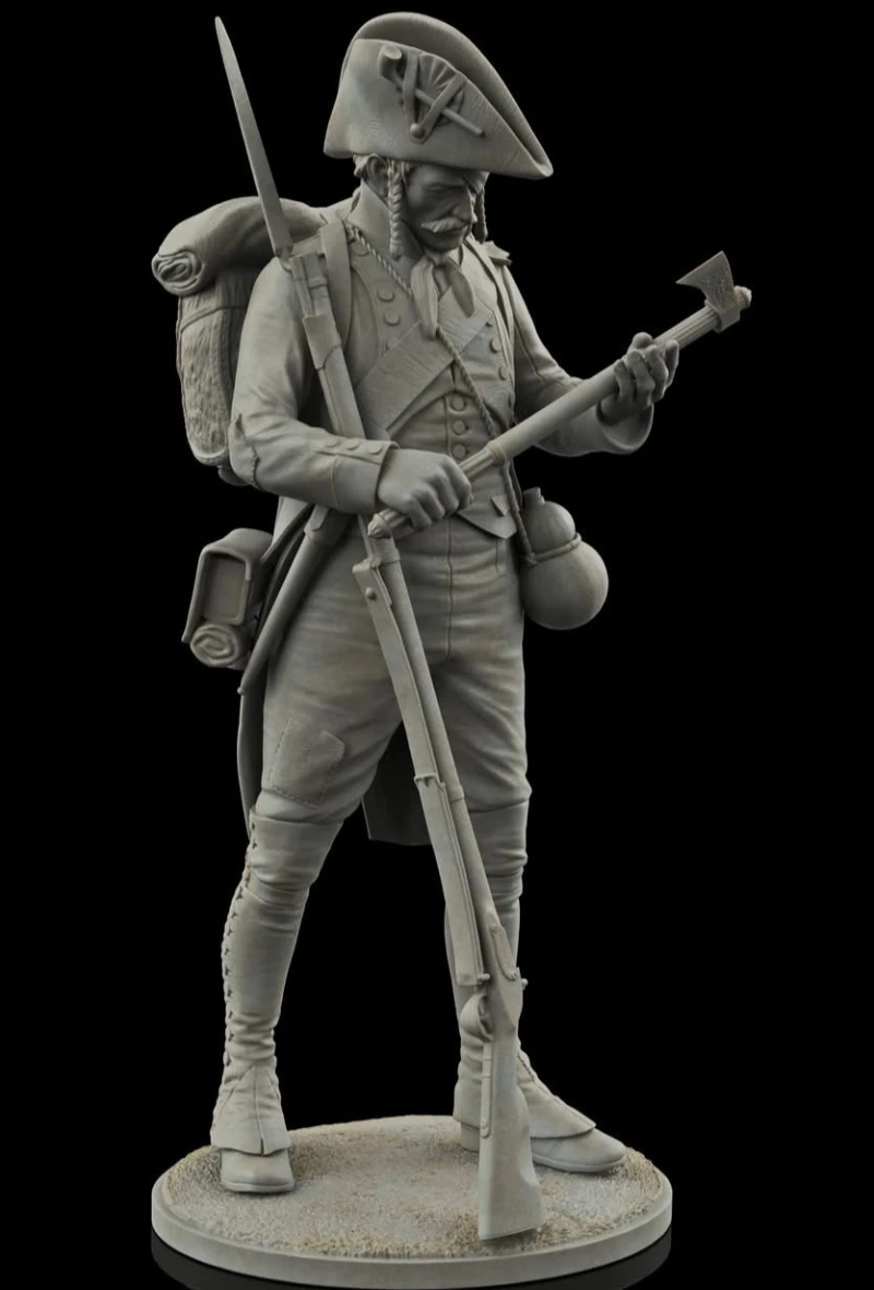 Kit de figurines en résine moulée sous pression, échelle 1/24, 75mm, armée antique de Napoléon, fusilier, jouets miniatures, Diorama non assemblé et non peint