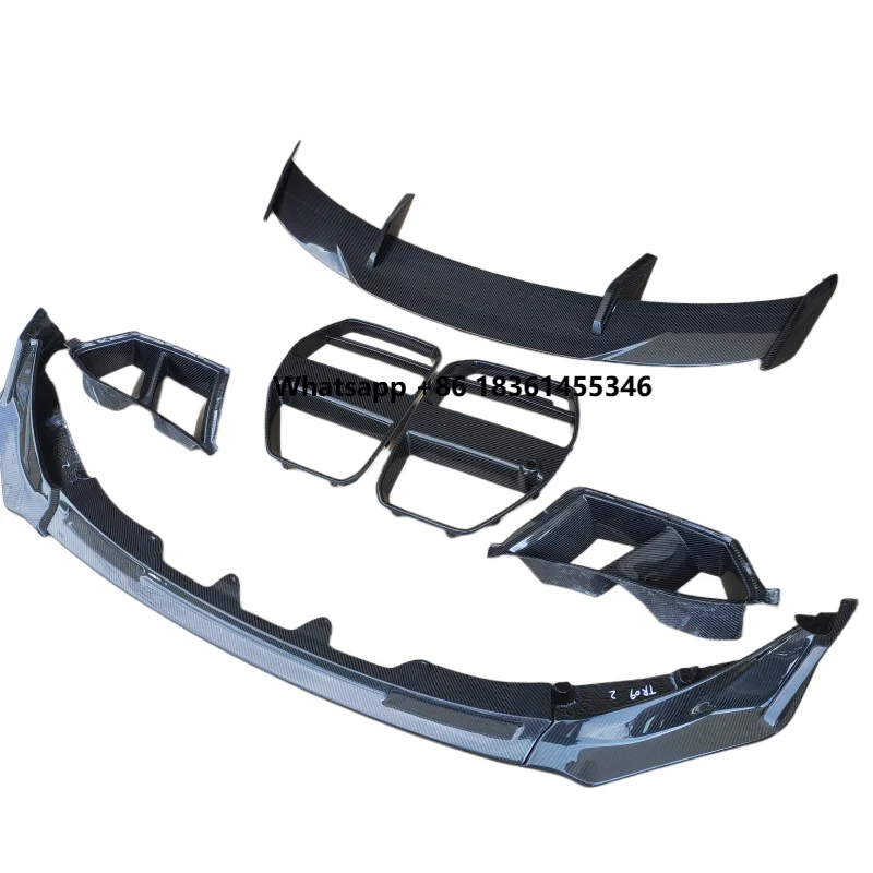 for G80 M3 G82 G83 M4 Carbon Fiber V-style Front Lip Rear Diffuser Front Bumper air Intake Grille air Intake Body Kit