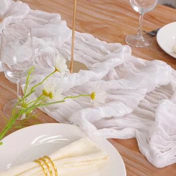 8 best sales Cheesecloth table runner - №4