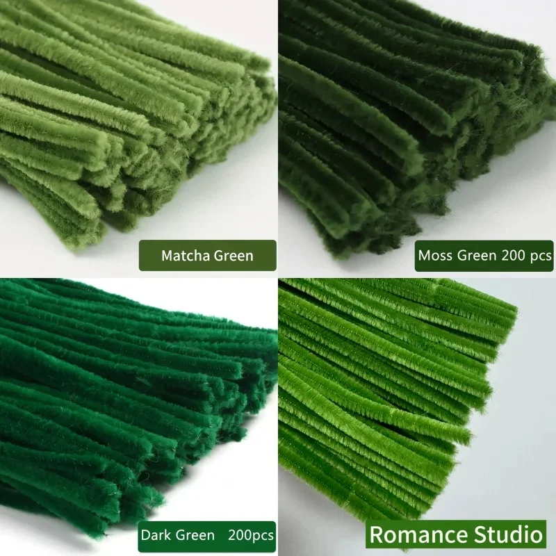 500PCS Flexible Chenille Stems Suitable For DIY Crafts-Soft,Twistable,Bendable Pipe Cleaners,Perfect For Making Tulips,Gifts Etc