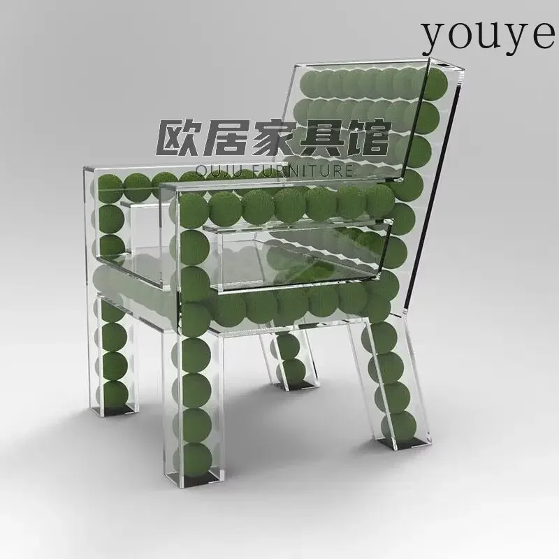 sFz Acrylic transparent casual tennis creative sofa chair designer creative leisure exhibition chair