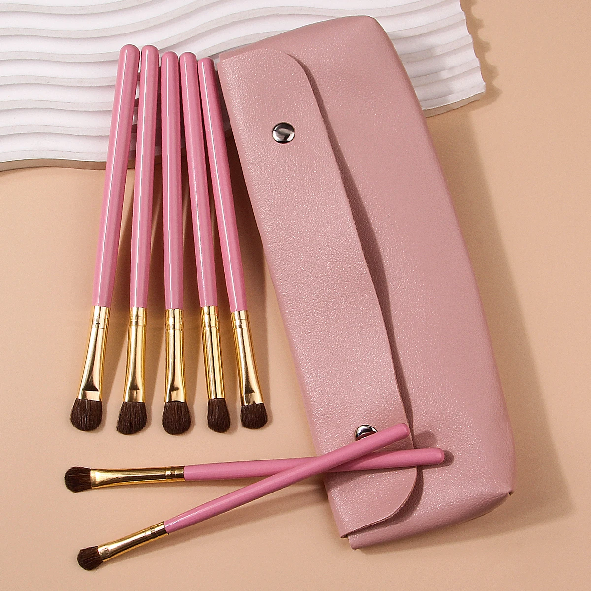 8PCS 아이 메이크업 브러쉬 세트, 부드러운 아이섀도 브러쉬, 블렌딩 브러쉬, 눈썹 브러쉬, 다기능 브러쉬 세트 및 보관 가방