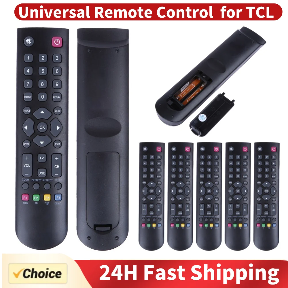 Control Remoto Universal para TV LCD LED, Repuesto, Accesorios para Control Remoto de Televisión, Funciona con Batería, para TCL