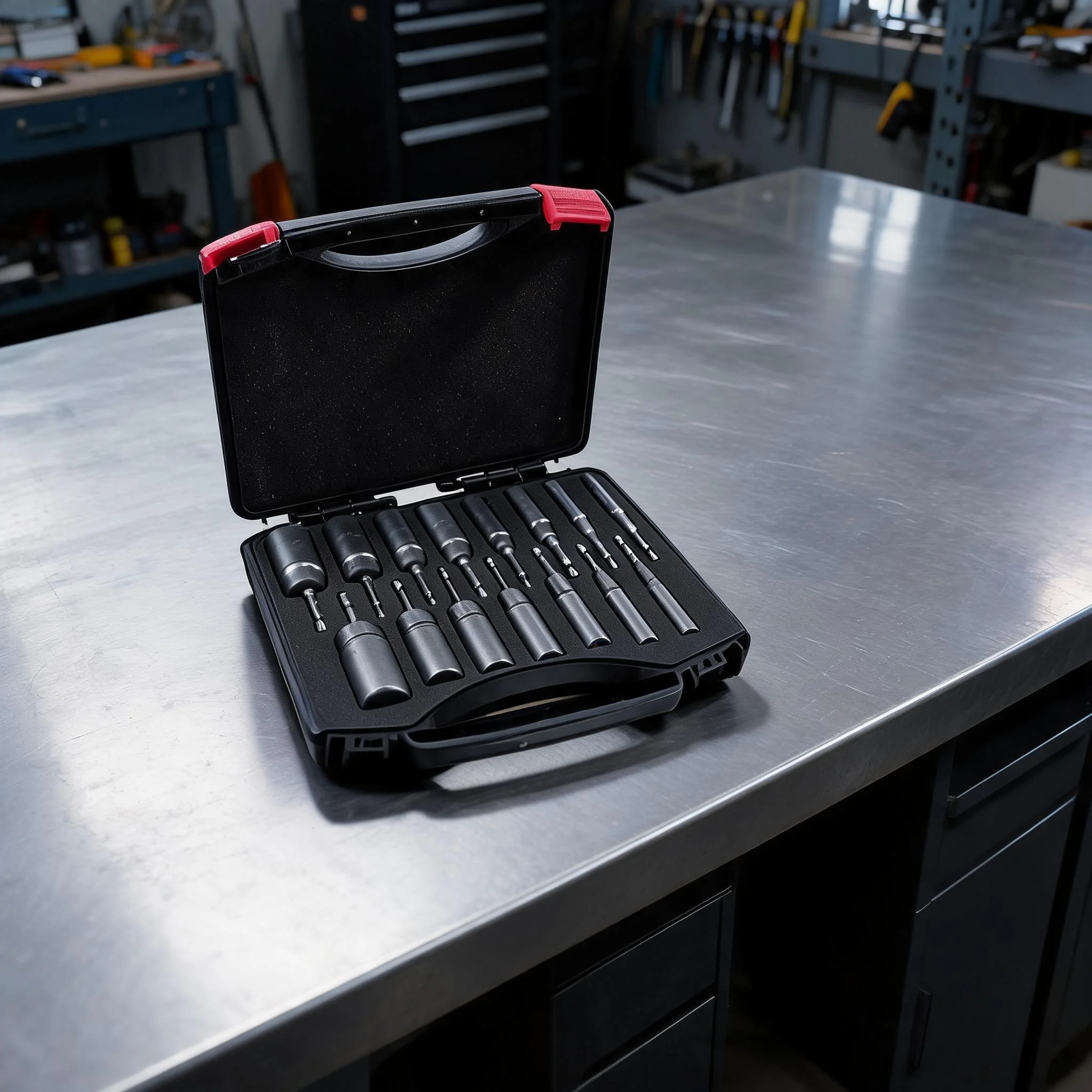 Impact Wrench Socket Set Deep - 15-częściowy zestaw głębokich nasadek sześciokątnych, stalowy,