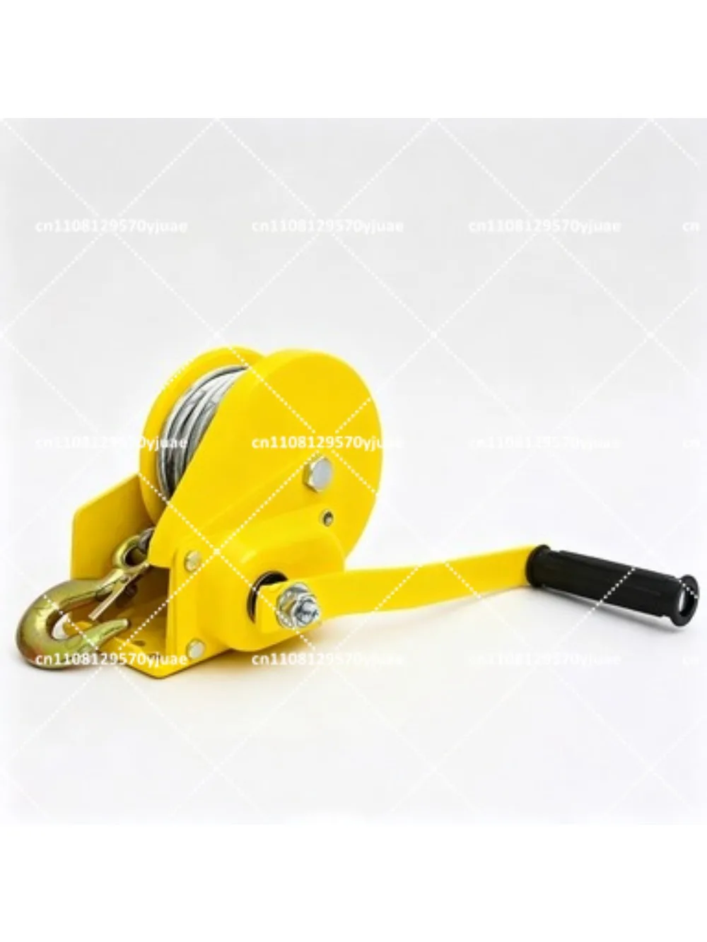 Small Hand Crank Two-Way Self-Locking Manual Winch Portable Traction Hoist with Brake for Household Use