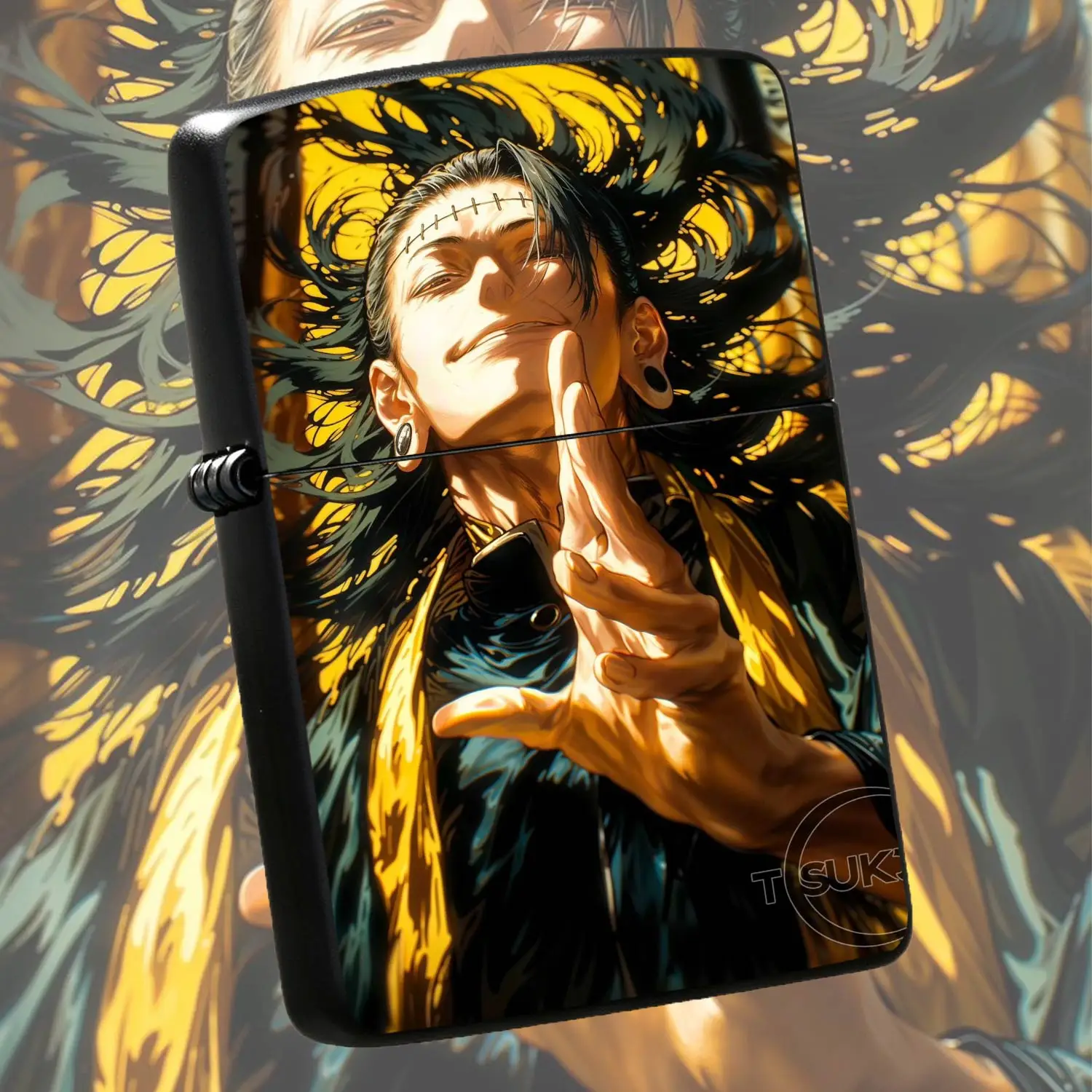 Anime Jujutsu World Character Geto Limited Portable Lighter Trendy Art Peripheral Ornament Daily Carry Friendly Gift All-Scenario Universal Durable Practical High Atmosphere Collectible Accessory A Humorous And Interesting Lighter