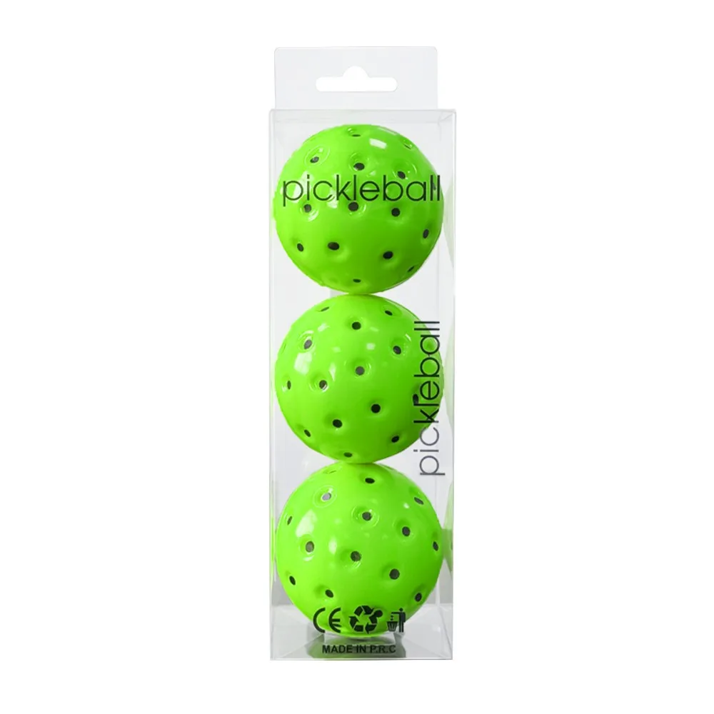 3PCS Multicolor Foam Pickle Ball 74mm Noiseless Quiet Pickleballs Exact Bounce Soft PU Pickleball Balls Indoor Outdoor Practice