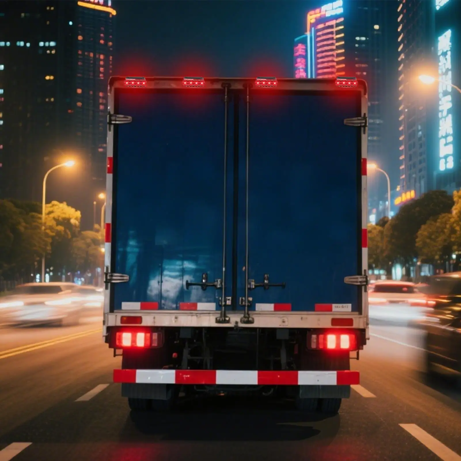 

Предупреждающий световой сигнал, беспроводные автомобильные фонари, 4 шт., датчик вибрации, автомобильный сигнальный светильник в сборе для ночного вождения