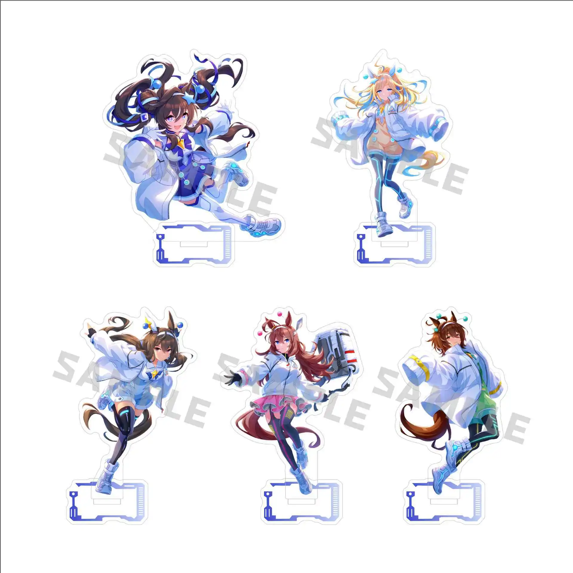 Anime Pretty Derby Figure Acrylic Stands Character Model Design Model Sweet Lovely Girls Desk Decor Xmas Gift