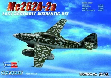 

Hobbyboss 1/72 Германия Me-262A-2a Истребитель Военный самолет Пластиковая сборная модель игрушки 80248