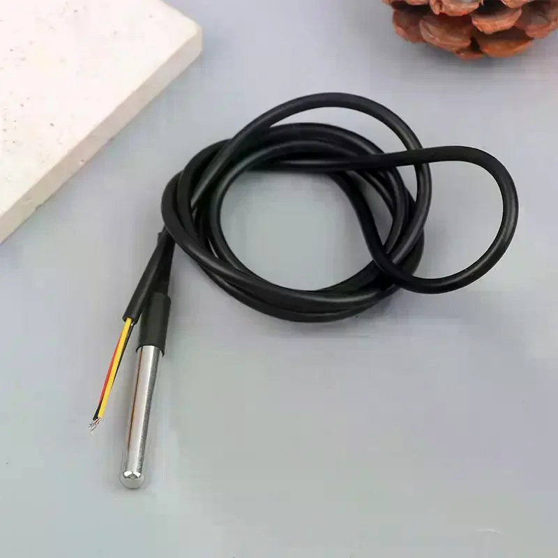 DS18b20 Waterproof Encapsulated Stainless Steel DS18B20 18B20 Temperature Sensor Temperature Probe Cable Length 1m For Ard