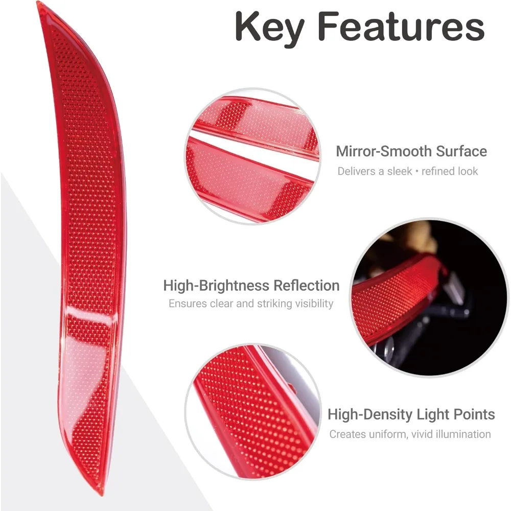 

Для BMW 5 серии E60 525i 528i 530i 535i 545i 2003-2007 для заднего бампера автомобиля, красный отражатель стоп-сигнала 63146915039 63146915040