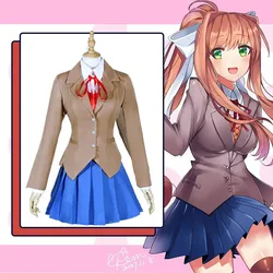 Doki Doki Literature Club Monika Cosplay Sayori Yuri Natsuki przebranie na karnawał mundurek szkolny dziewczyna kostium dla kobiet