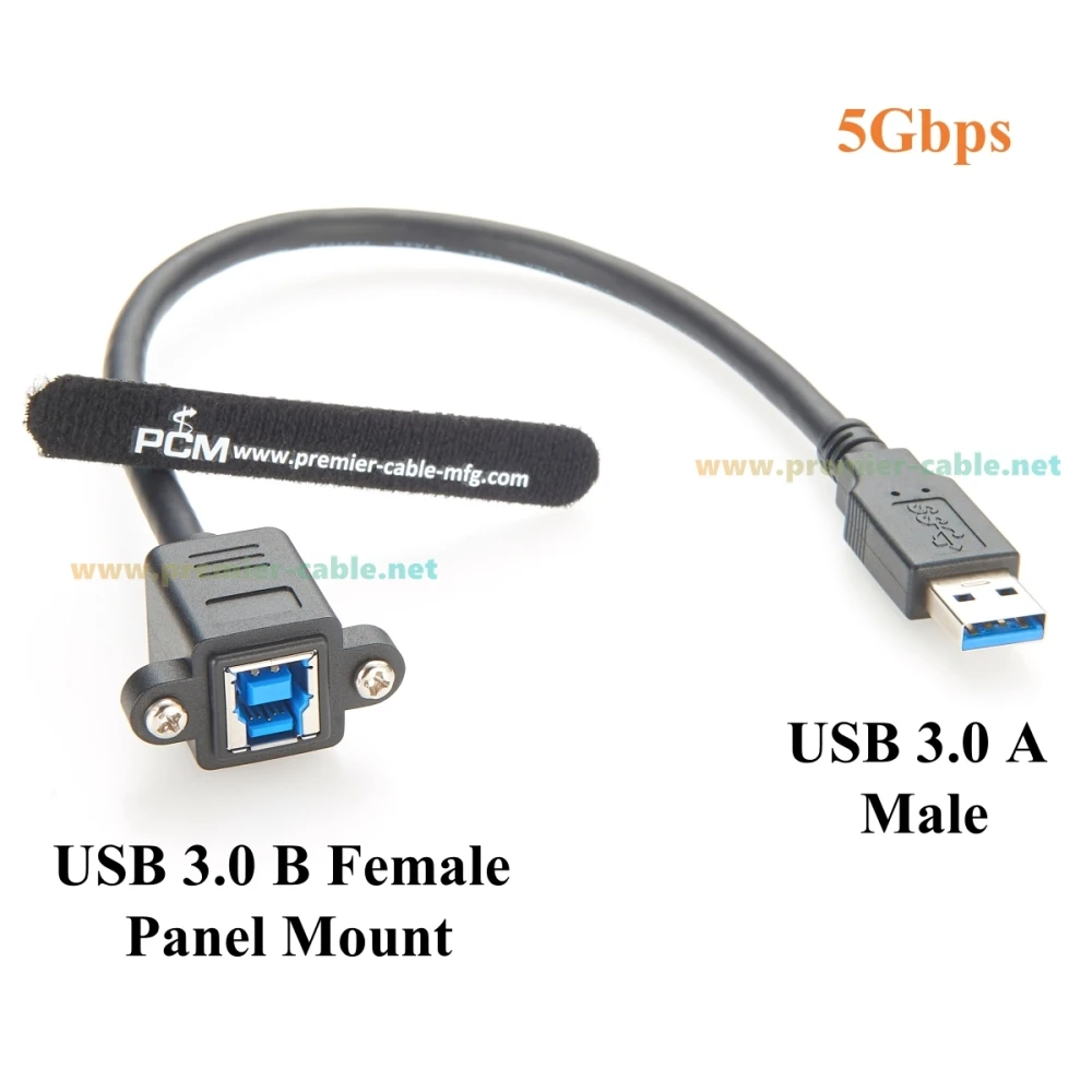Schraubbare USB 3.0 A-Stecker auf Typ-B-Buchse Verlängerungskabel 5Gbps USB A auf B Druckerkabel für Scanner, Industriekamera – Detail 2
