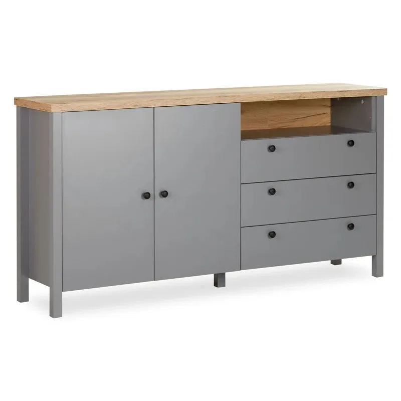 

Large wooden sideboard with drawers and doors for kitchen storage