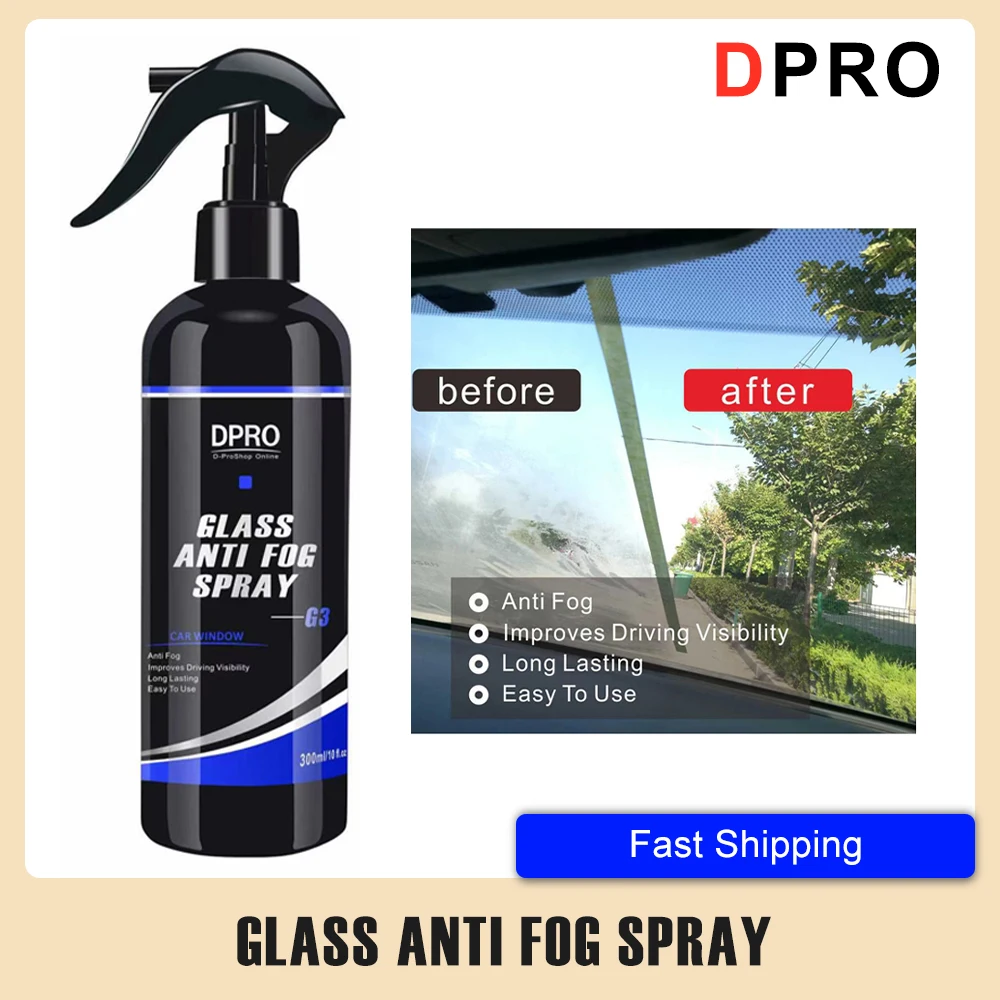 

DPRO Car Glass Coating Spray Long Last Anti-Rain Glass Cleaner for Car Windshield Nano Hydrophobic Protection Coating