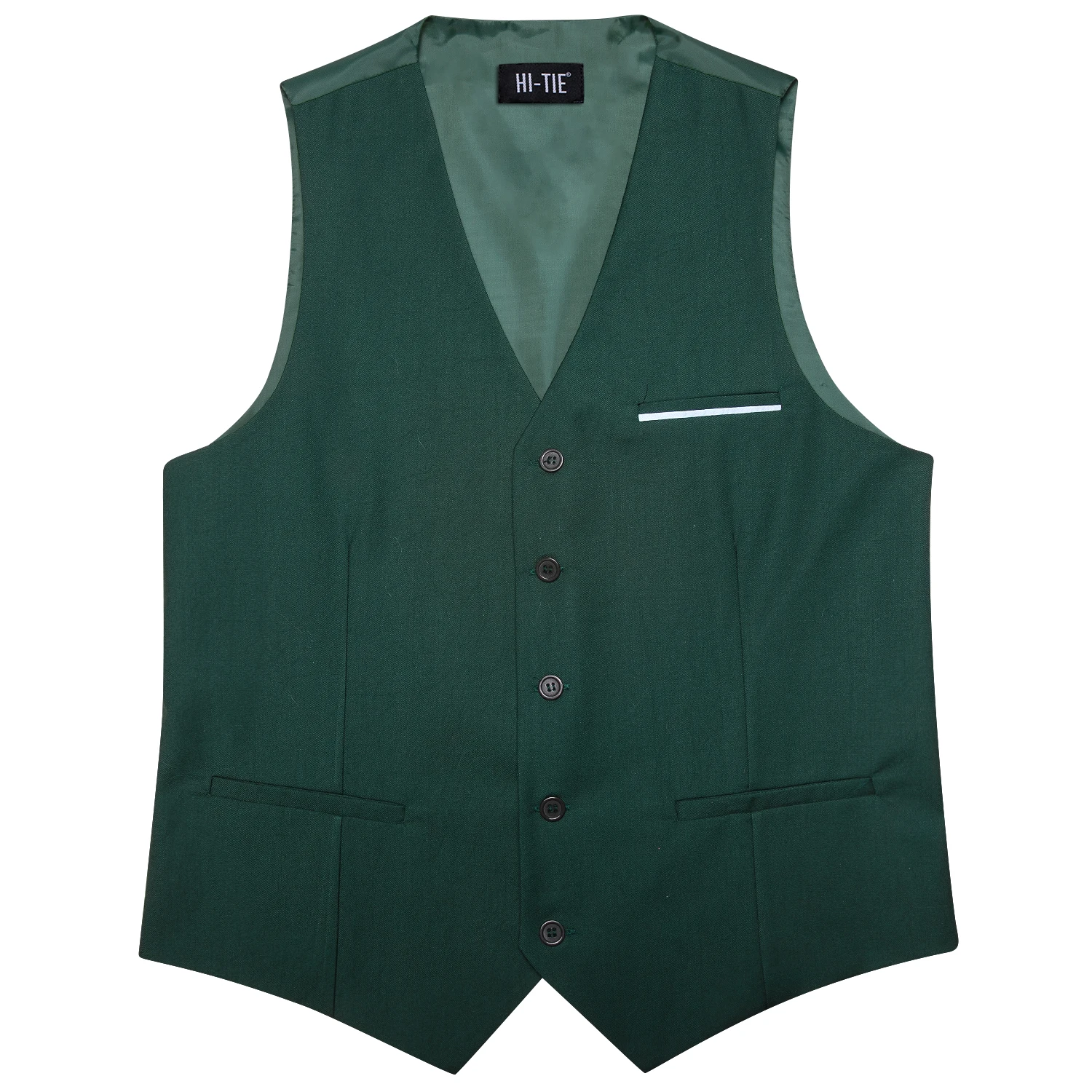 Conjunto de colete de seda verde masculino, colete elegante, gravata, lenço, abotoaduras, presente de designer, casamento, festa de negócios