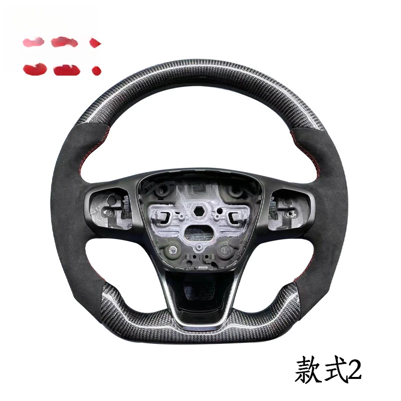 For Ford Focus New Model Steering Wheel Horn Cover Carbon Fiber Sport Modified Horn Shell