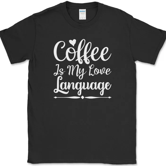 Футболка Coffee is My Love Language, забавная футболка с офисным текстом и кофеином Футболка Coffee is My Love Language, забавная футболка с офисным текстом и кофеином