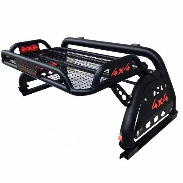 Barra antivuelco Universal para camioneta Ford F-150 4x4, acero recubierto de polvo negro con cesta, barra antivuelco Triton modelo para camiones personalizada