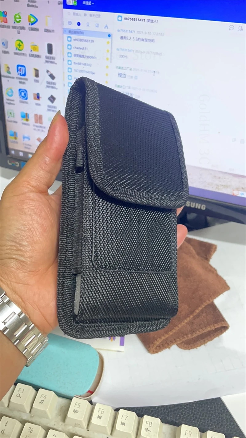 Universal Oxford Cloth Waist Belt Bag Card Slot Phone Holder Case For Samsung M36 M56 M35 M33 M55 M3 M53 M31 M42 M23 M15 M16 5G