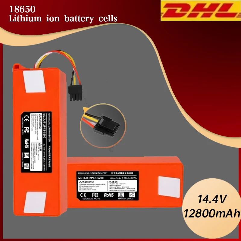 ロボット掃除機交換用バッテリーxm-s5018650-v144-mah12800s55s60s65s50s51s5maxs6