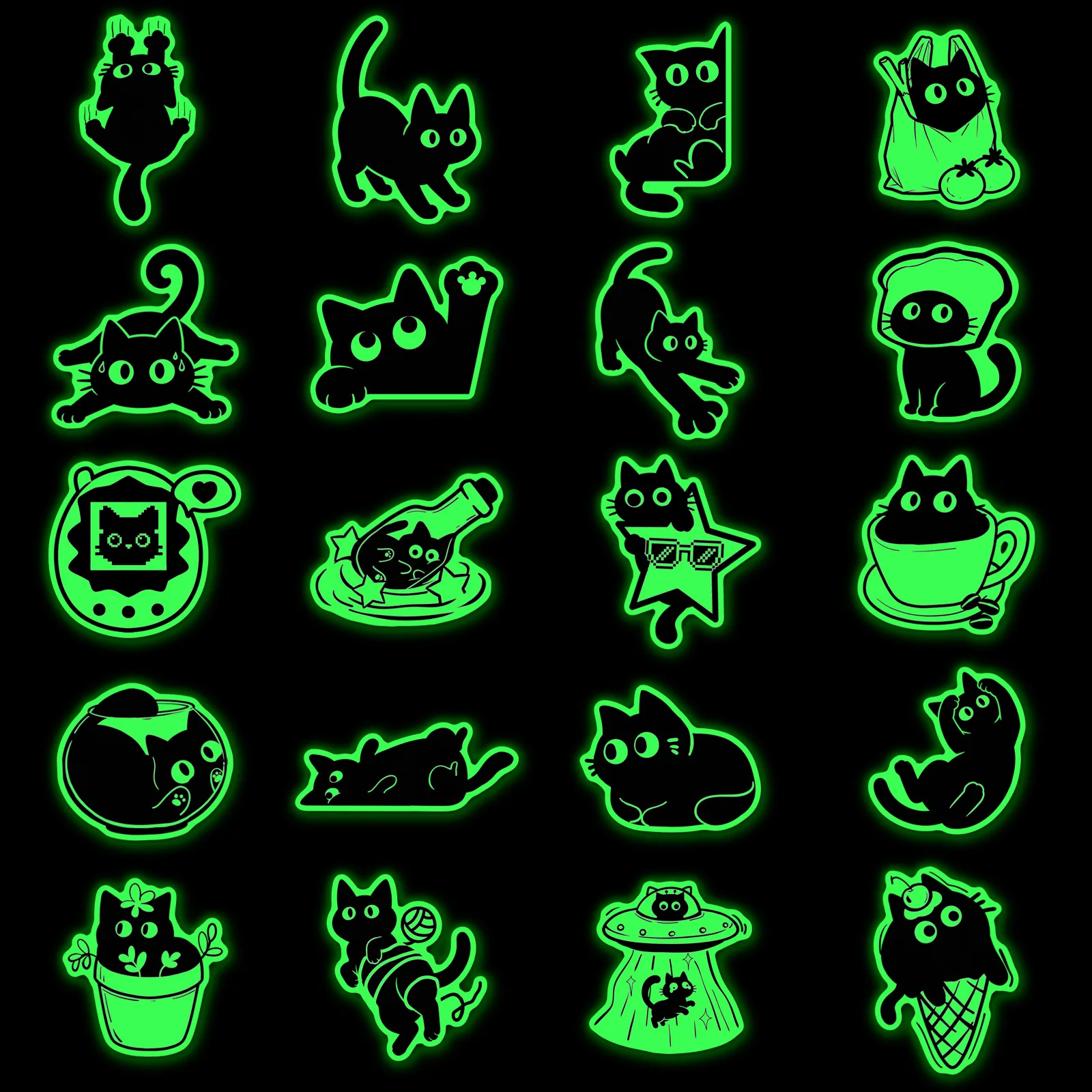 20 Pcs Glow in The Dark Black - Car Accessories List recension och pris