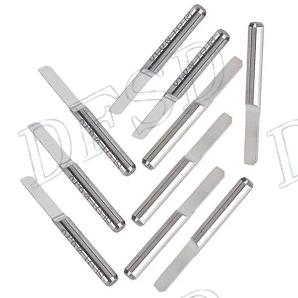 10x Parallel Carbide 3mm CNC PCB Milling Cutter Bits for Color Plates Acrylic