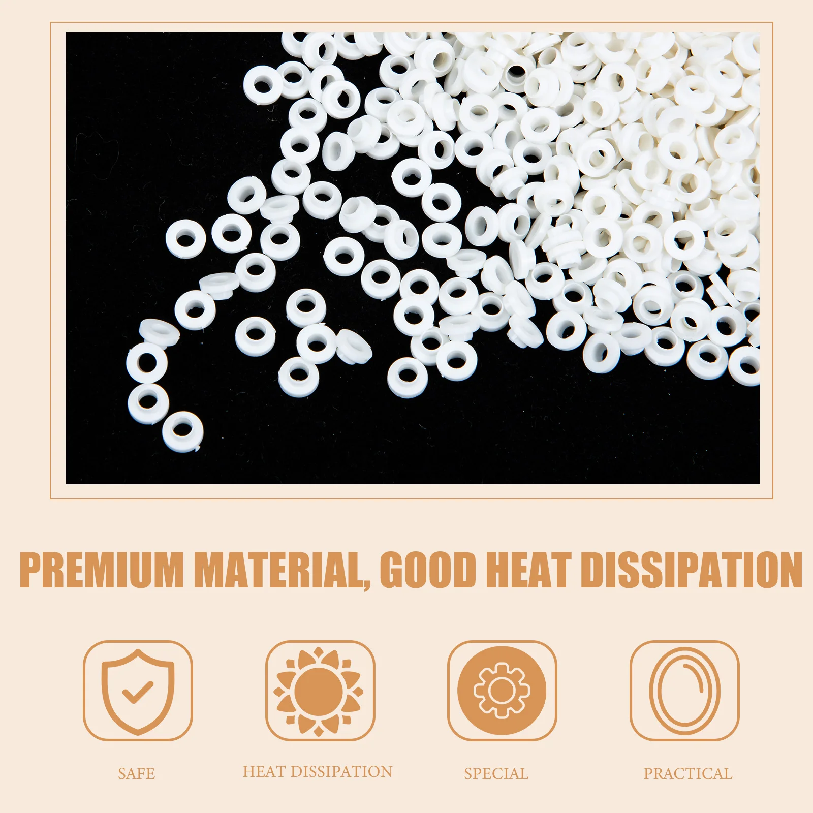 

1Set Thermal Pad Bushing Set High Performance Electrical Insulation Thermal Conductive Silicone Pads for Heatsink