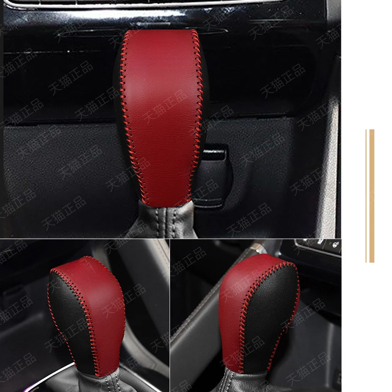 Leather Car Gear Head Shift Knob Cover Fit for Renault Koleos Corre gate Corbin  Gear Shift Collars Accessories