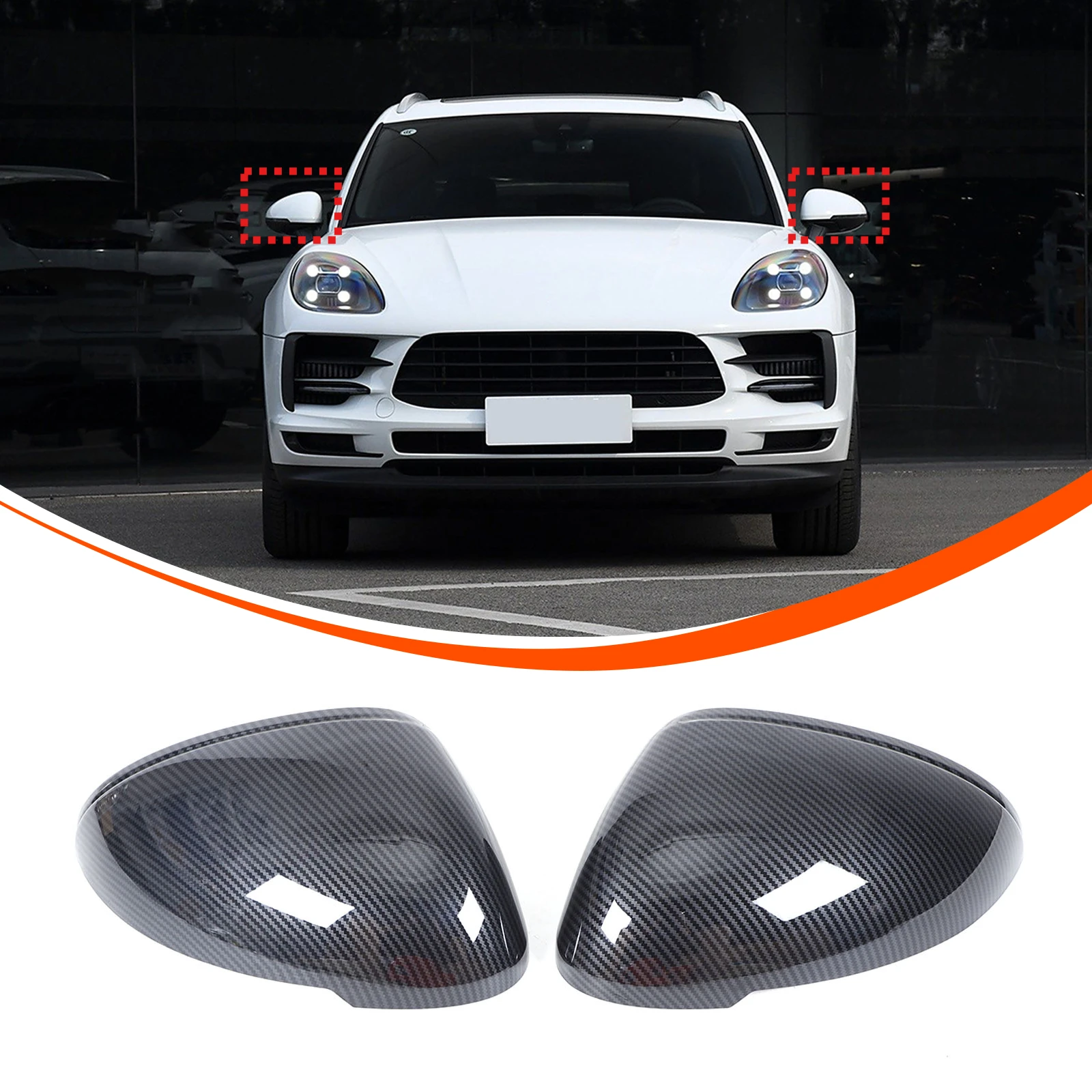 

Для Porsche Macan 2011-2021 ABS углеродное волокно автомобильное наружное зеркало заднего вида защитная крышка наклейка модификация автомобиля аксессуары