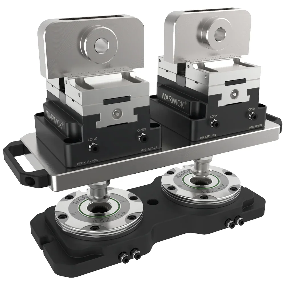 KSP2-75+RZ-75A China Wholesale Self-centering  Precision air Pneumatic Concentric Vise Workholding for C   Grip on Cnc Machine