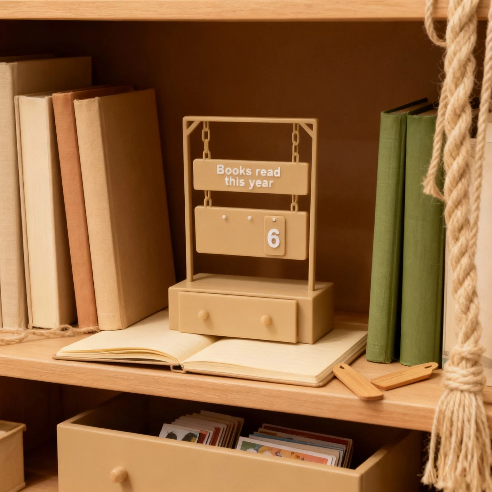 عداد كتب معلق مع أداة عد بطاقات مكونة من 30 رقمًا لتنظيم تخزين الرف بحجم صغير لاستخدام مكتبة المكتب المنزلي #5