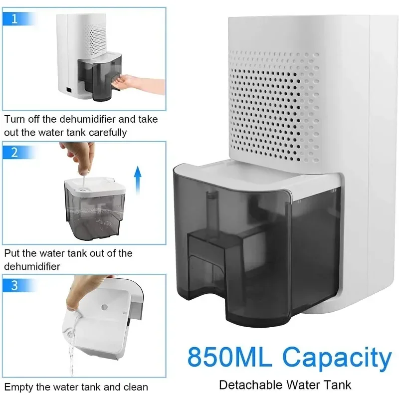 ELETOL-Petit déshumidificateur d'air silencieux, portable, électrique, aquarelle, fonctions intelligentes, pièce