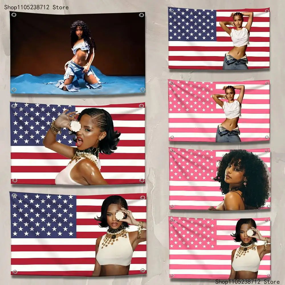 

Singer T-Tyla Flag Tapestry Banner For Bedroom Outdoor Living Room Restaurant Bar Wall Decor Party