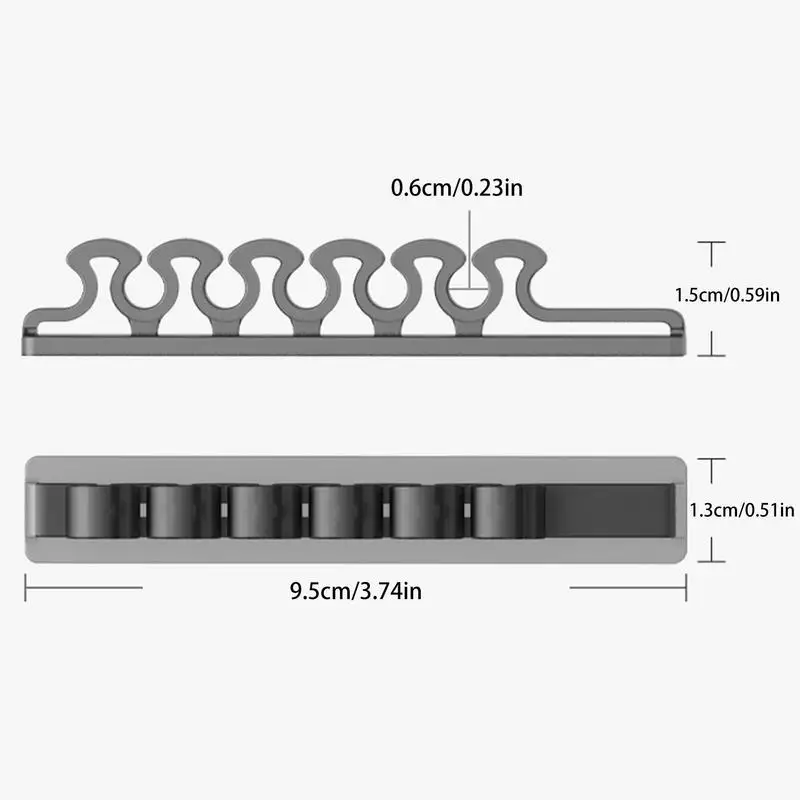 Clip per cavi in Silicone a 5 fori per Mouse Usb flessibile supporto per Clip di gestione dell'avvolgitore per cuffie organizzatore da tavolo per ufficio