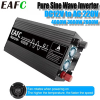 EAFC  Pure Sine Wave Inverter DC12V to AC 220V Auto Converter Power Inverter4000W 3000W 2000W Voltage Converter Car Solar Power