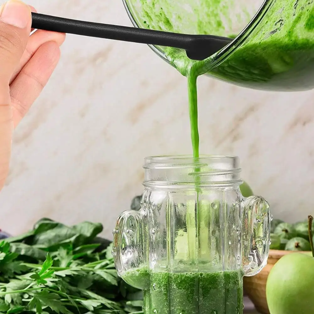 

Торт Десерт Термостойкий силиконовый антипригарный скребок с длинной ручкой Инструмент для выпечки Банка Лопаточка Диспенсер