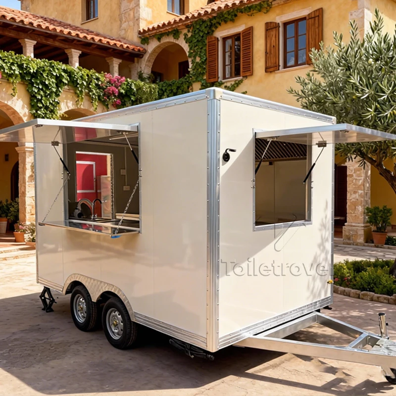 

Уличный мобильный полностью оборудованный прицеп для еды, кофе, пузырьковый чай, сок, напиток, грузовик для еды с полным кухонным автобусом